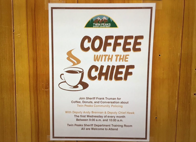 Coffee with the Chief sign