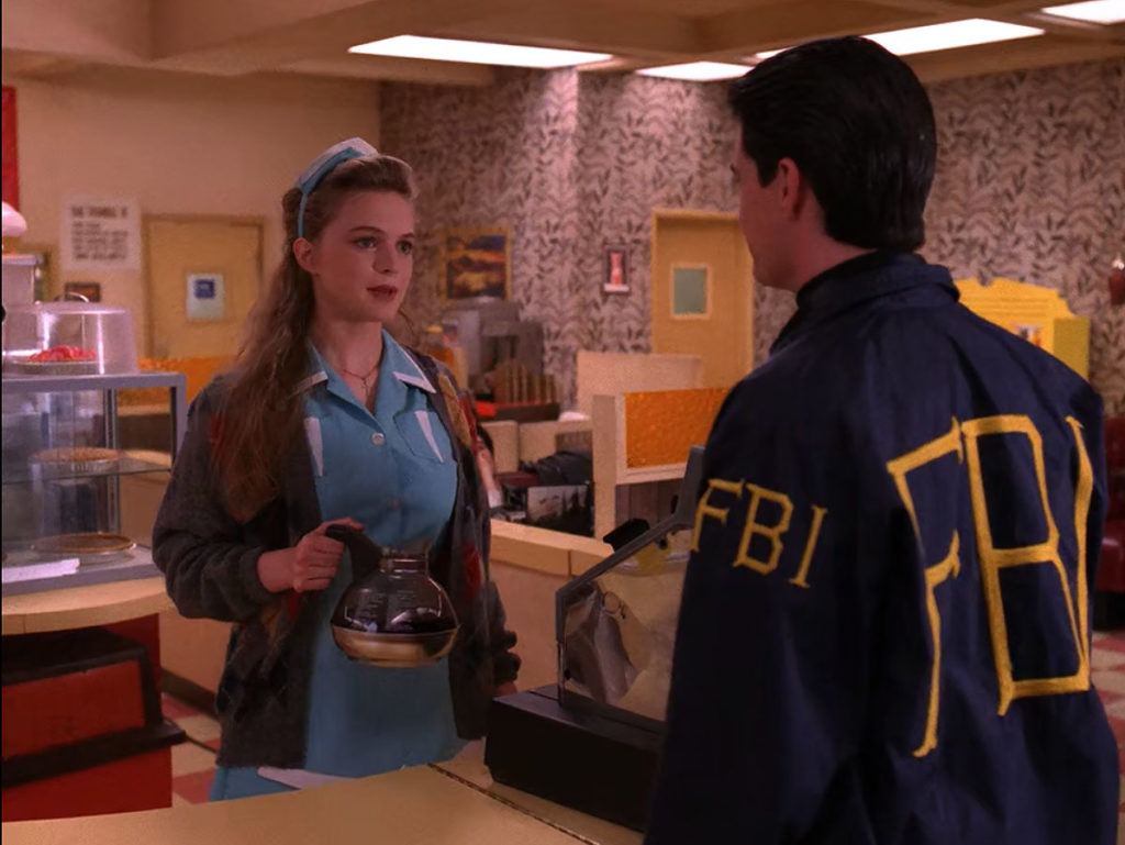 Annie Blackburn and Dale Cooper at the Double R Diner