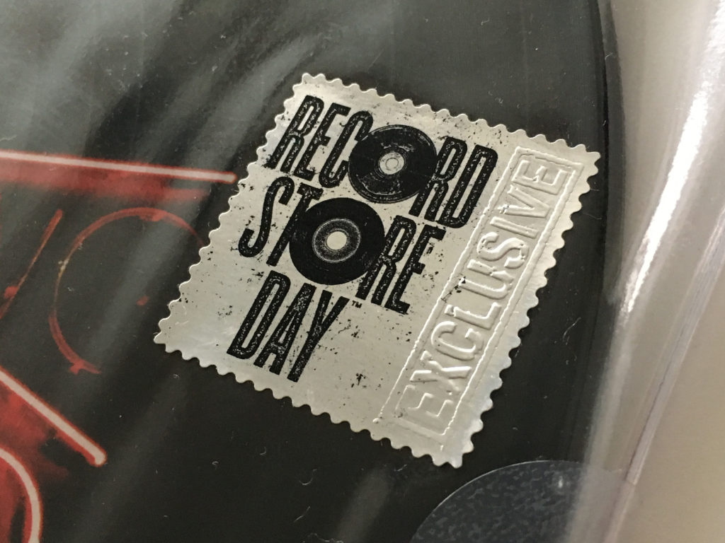 Record Store Day Exclusive Sticker in silver with black lettering