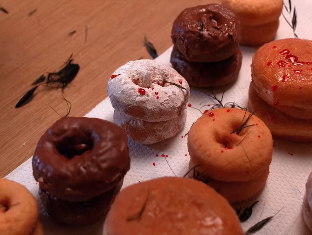 Blood-covered doughnuts