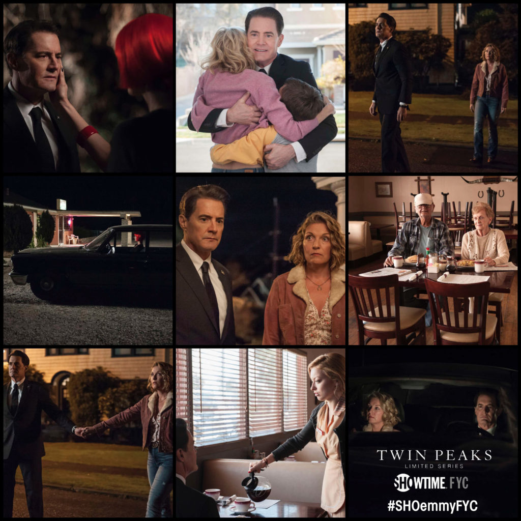 Collage of images from Part 18 of Twin Peaks on Showtime