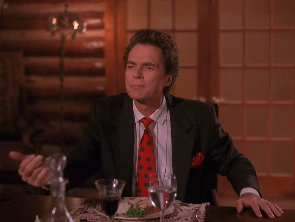 Ben Horne at dinner table