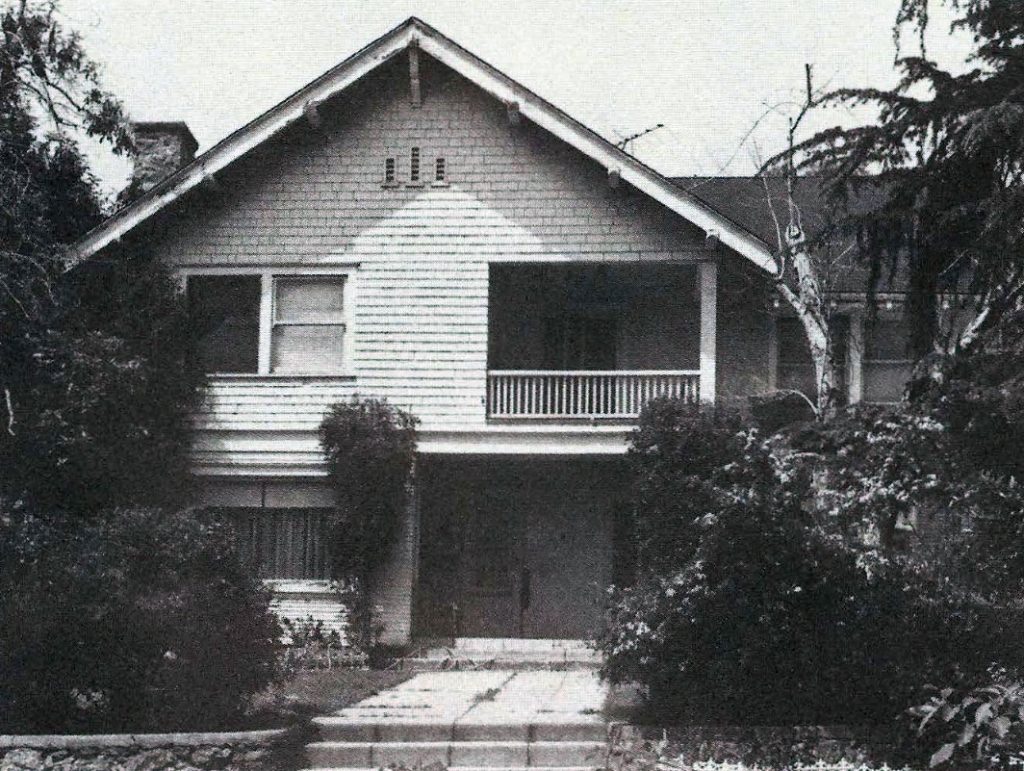 Black and white image of a house