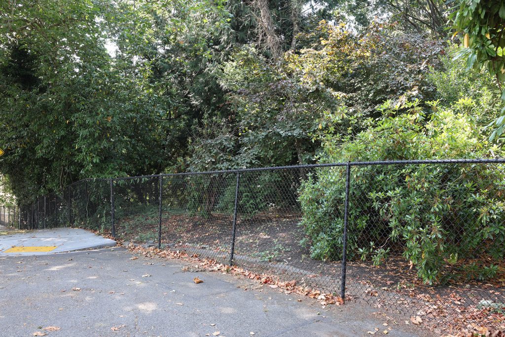 Street blocked by fence