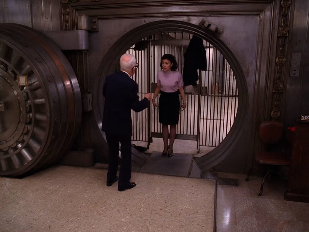 Audrey Horne chained to Vault entrance