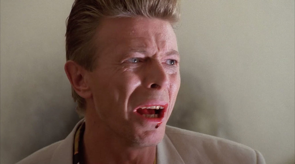 David Bowie as Agent Phillip Jeffries making anguished faces in Twin Peaks - Fire Walk With Me.