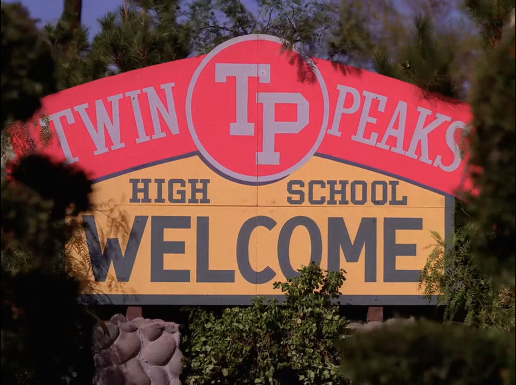 Twin Peaks High School Sign from Episode 2010.