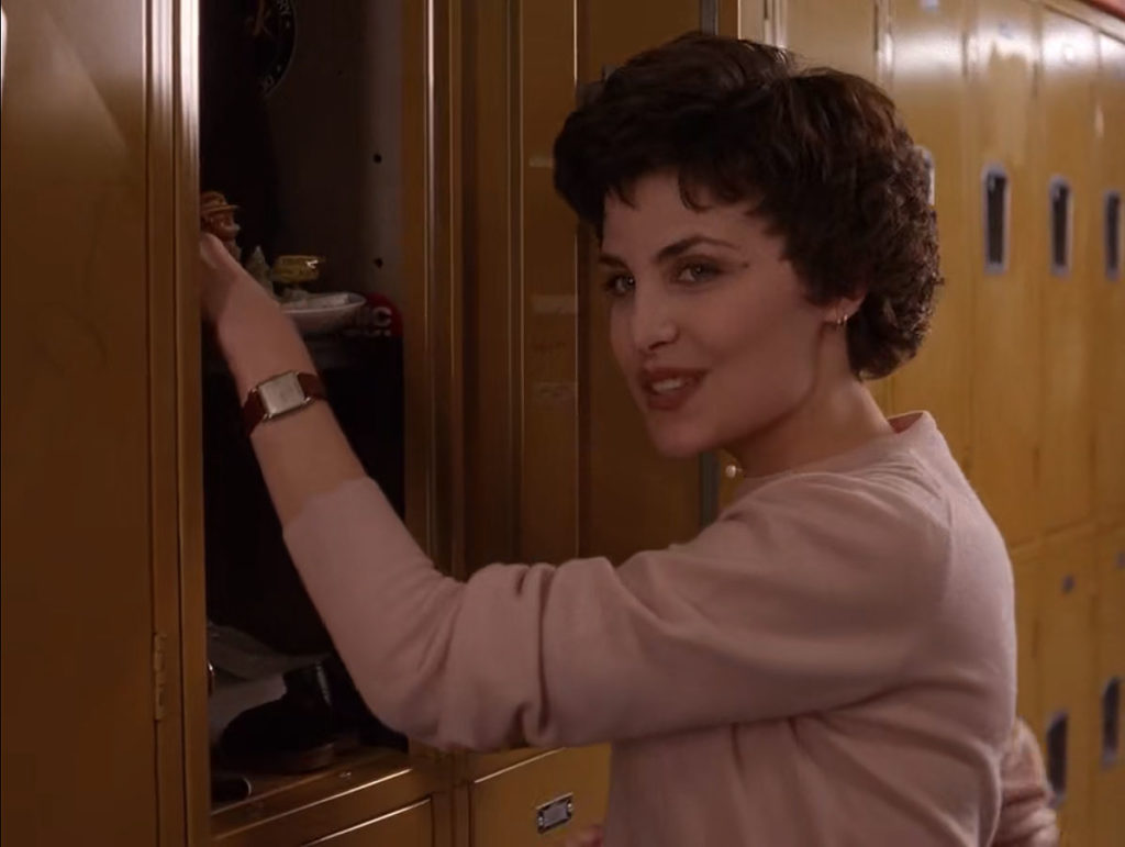 Audrey Horne at Yellow Lockers