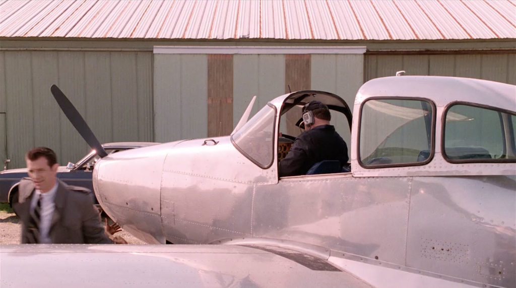 Pilot sitting in a plane