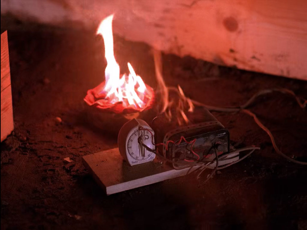 Timer with fire starting