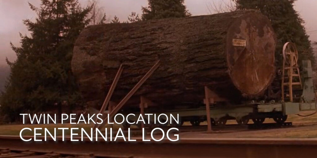 Banner image with a giant log being propped up by two long wooden poles
