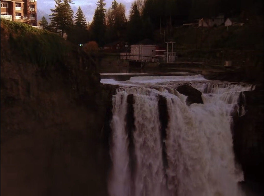 The Great Northern Hotel and White Tail Falls