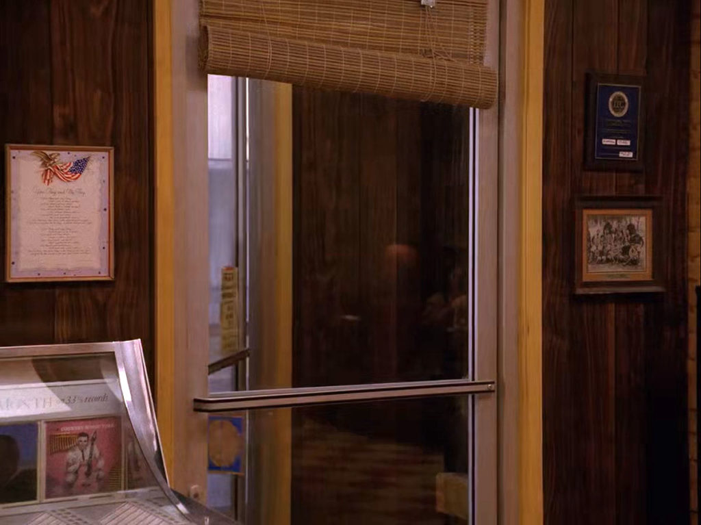 Front door of the Double R Diner
