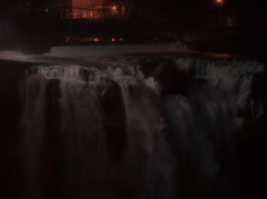White Tail Falls at Night