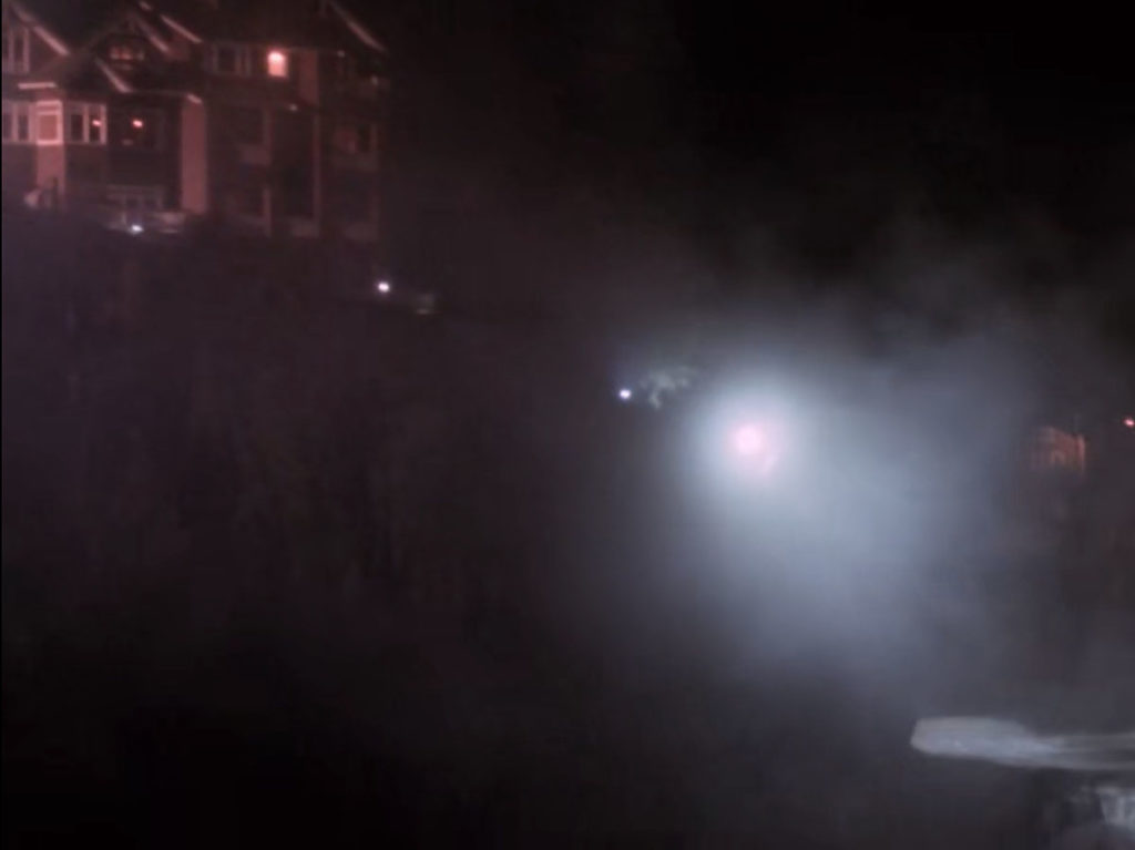 White Tail Falls and The Great Northern Hotel at Night