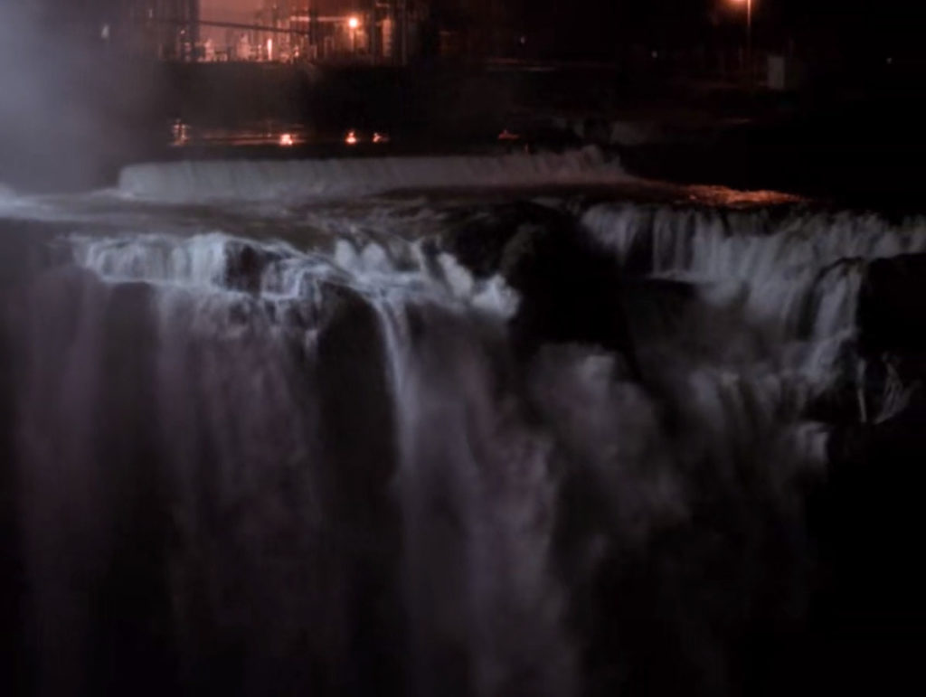 White Tail Falls at Night