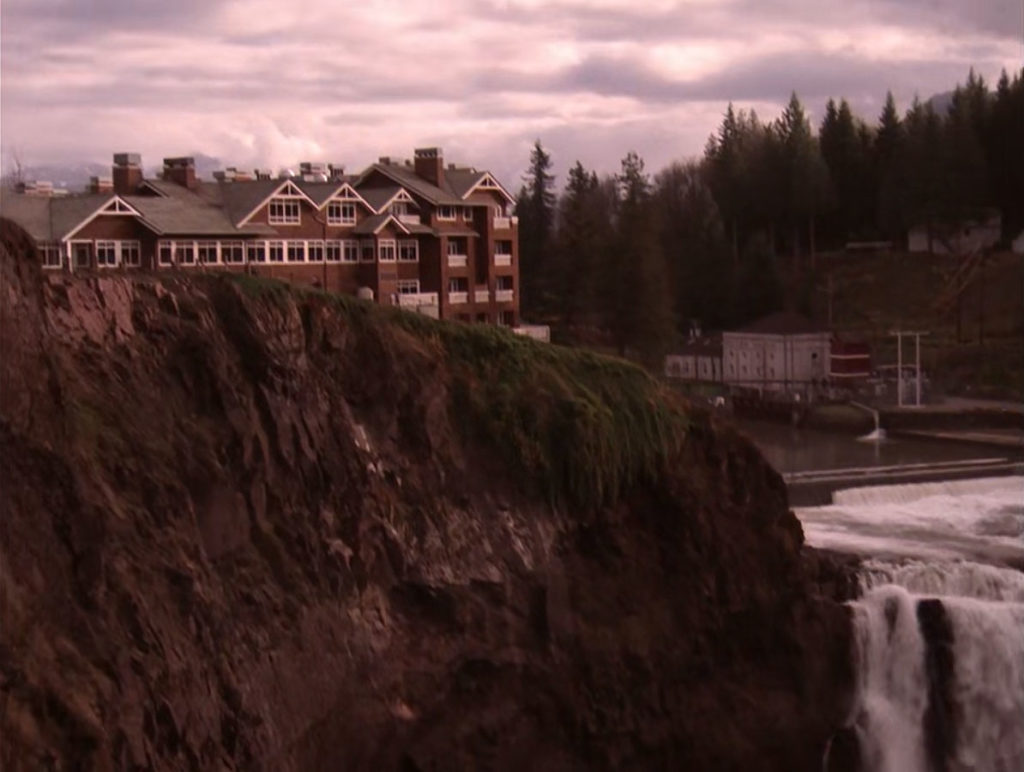 Top of White Tail Falls and Great Northern Hotel