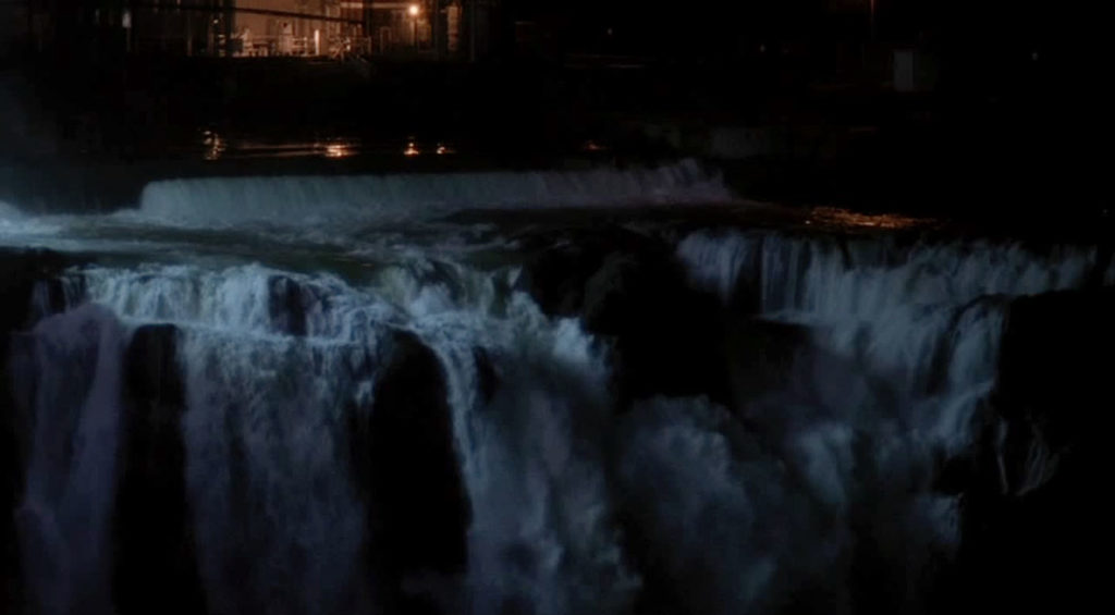 Top of White Tail Falls at Night