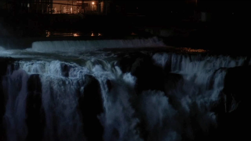 Top of White Tail Falls at Night