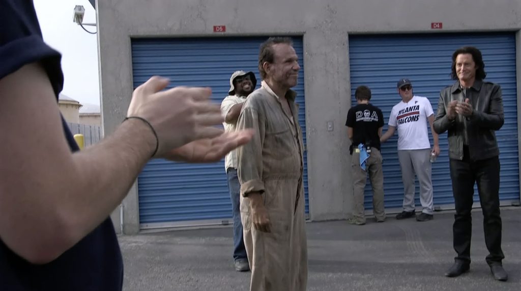 Twin Peaks crew applauding for Steven Baker