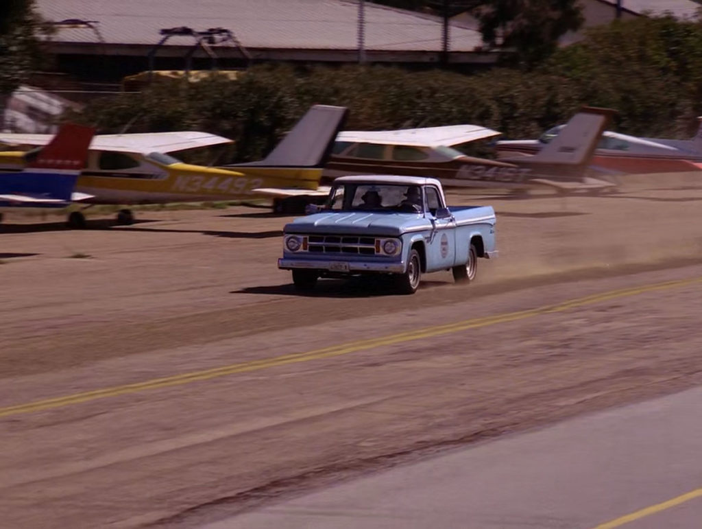 Pete Martell's truck driving on tarmac