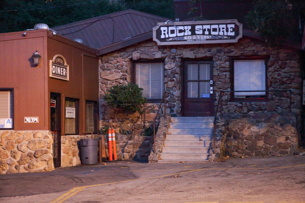Exterior of The Diner and The Rock Store