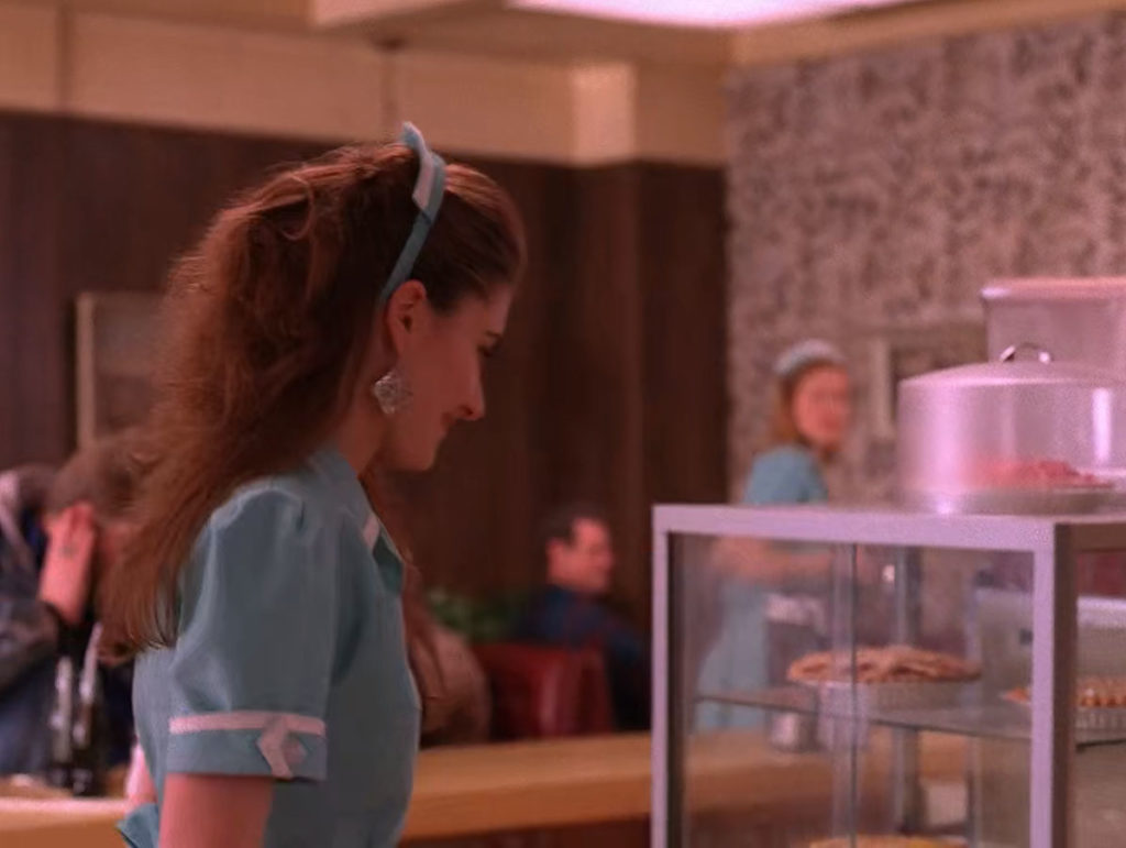 Shelly Johnson behind the counter at the Double R Diner