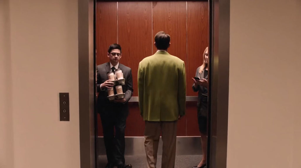 Dougie Jones entering the elevator