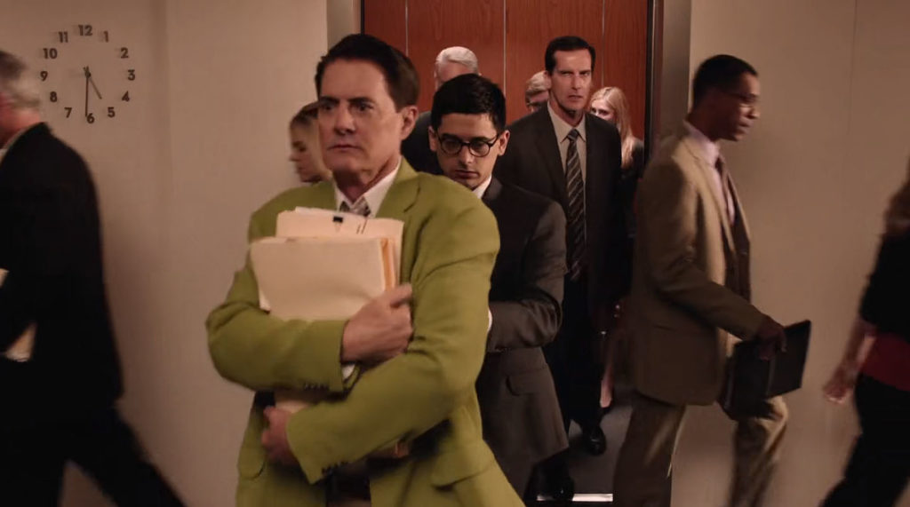 Dougie Jones leaving elevator