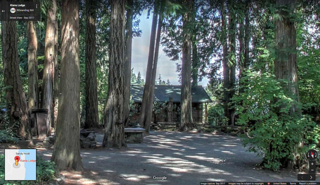 Google Maps view of cabin in woods