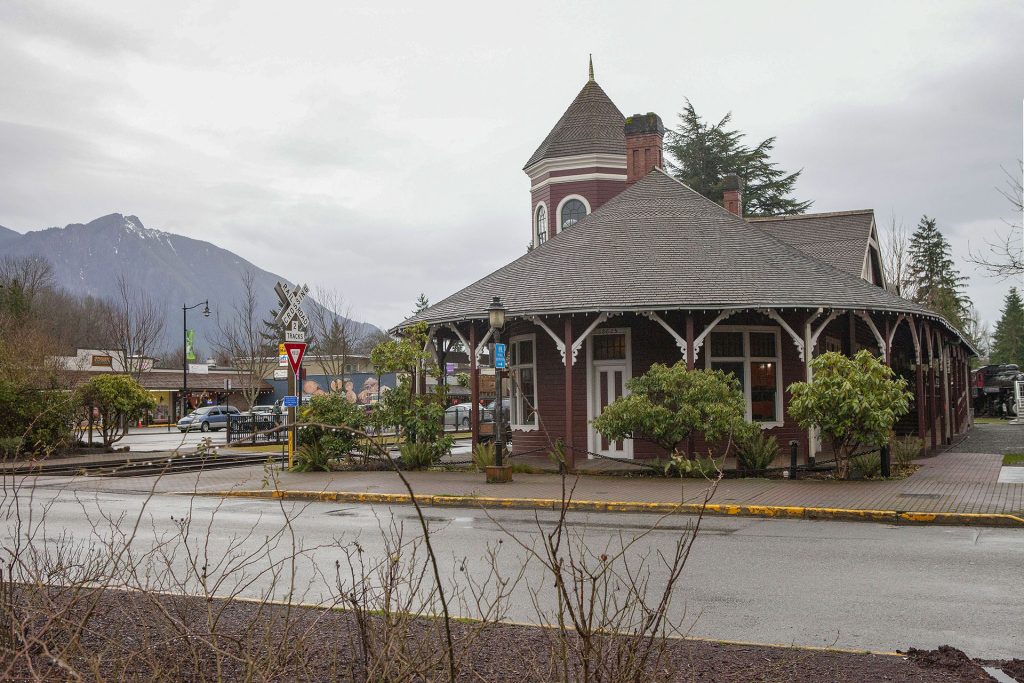 Train depot at Northwest Railway Museum in Snoqualmie, Washington