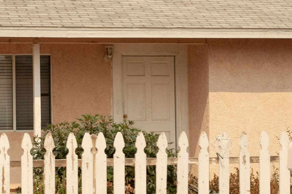 White front door