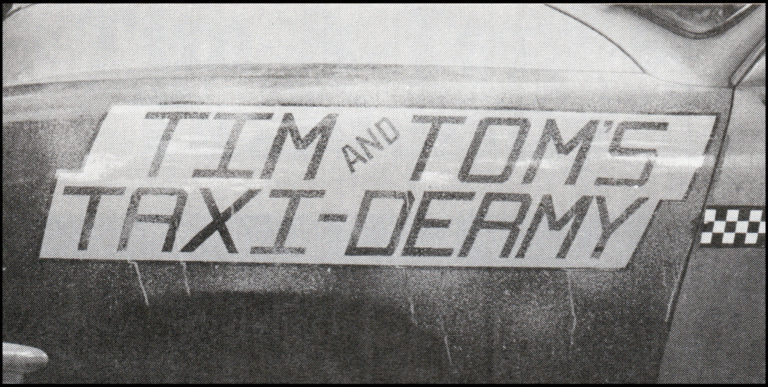Tim and Tom's Taxi-Dermy Logo