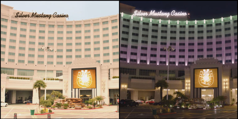 Exterior of Silver Mustang Casino