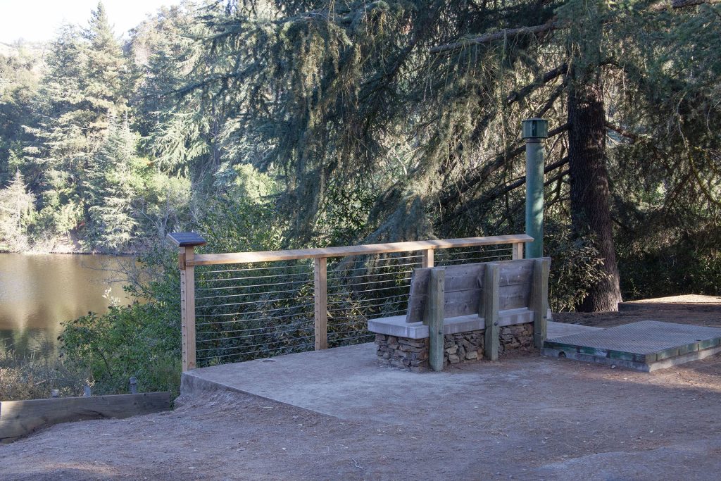 Bench by a lake