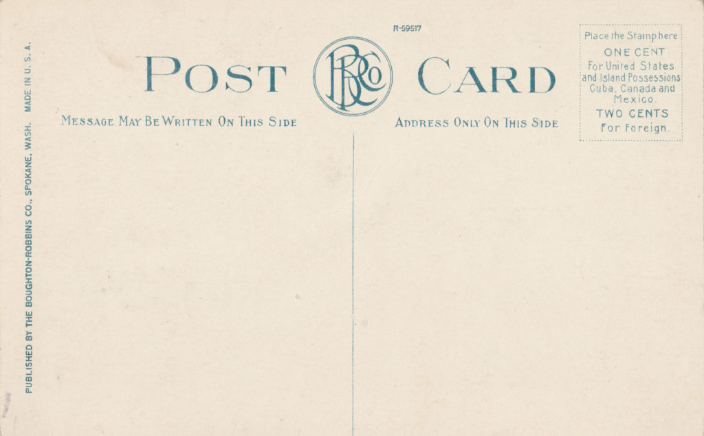 Back of Post Card
