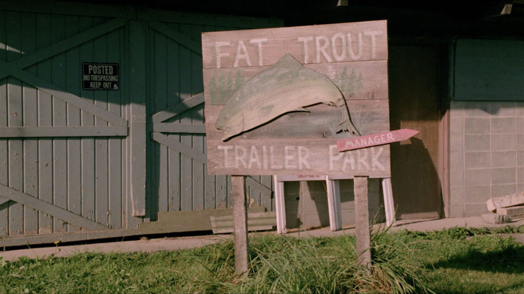 Fat Trout Trailer Park sign