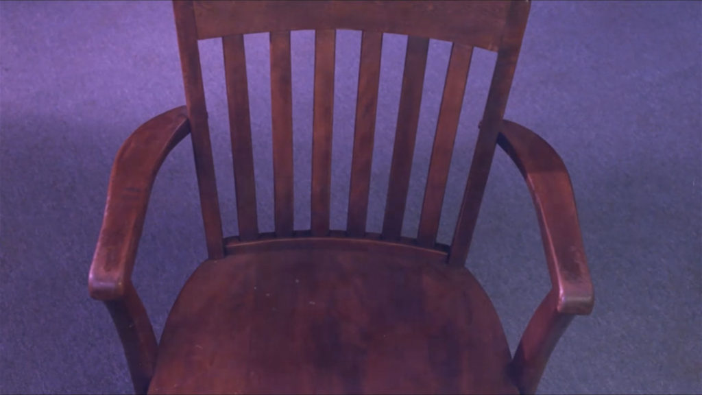Empty wooden chair