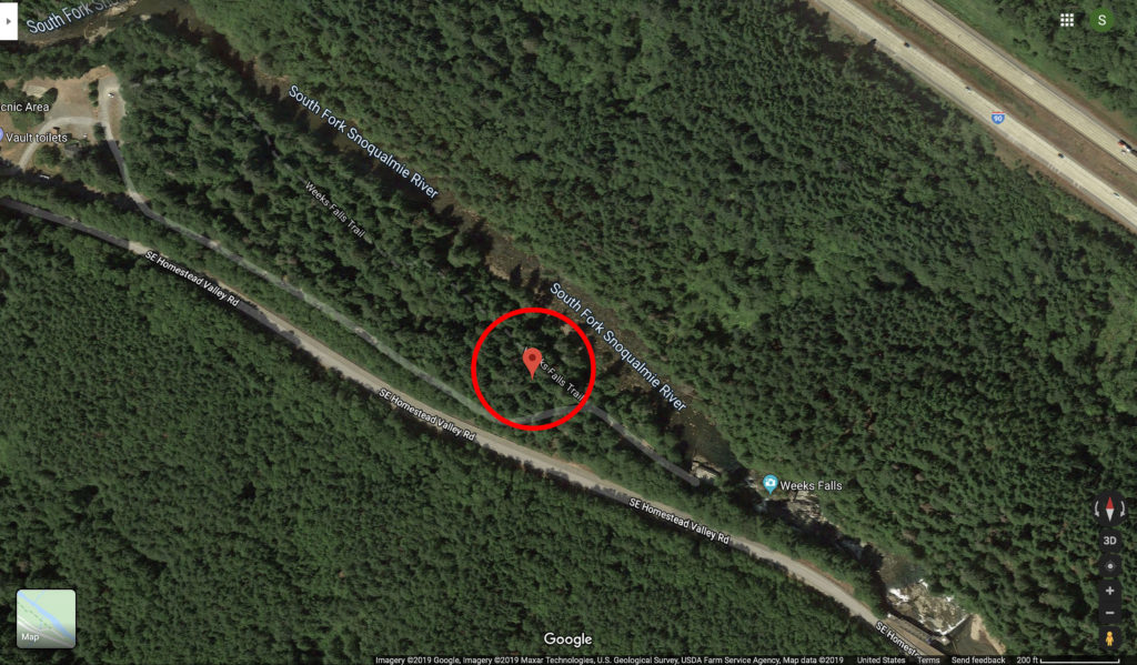 Aerial view of Twin Peaks location via Google Mpas