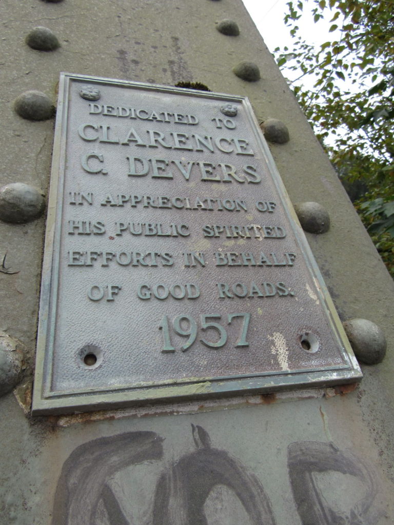 Plaque at C.C. Devers Bridge