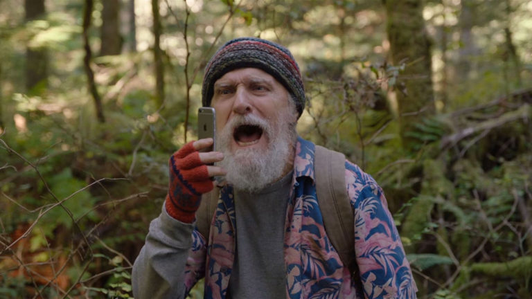 Jerry Horne yelling into his iPhone