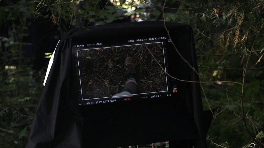 Monitor with Jerry Horne's Foot on screen