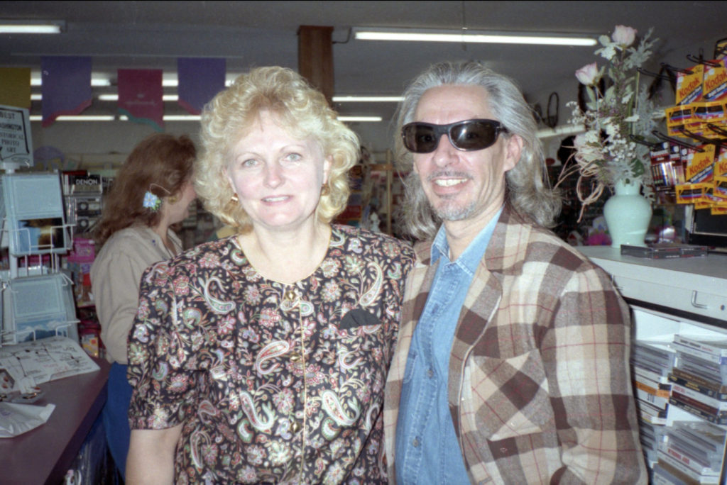 Joanne Ricter and Frank Silva in the Alpine Blossom and Gift Shoppe