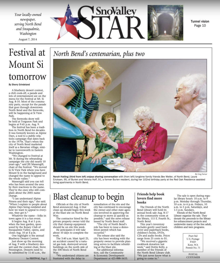 SnoValley Star - August 7, 2014