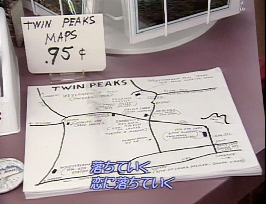 Twin Peaks Location Maps at Alpine Blossom and Gift Shoppe in North Bend, Washington
