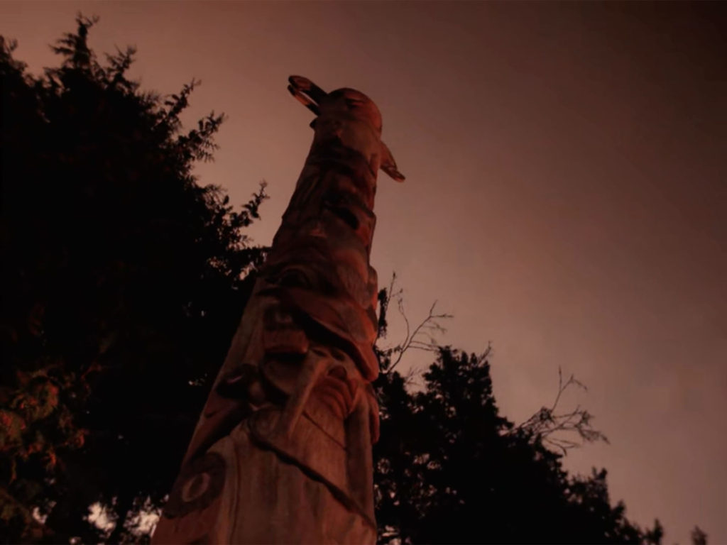 Giant totem pole