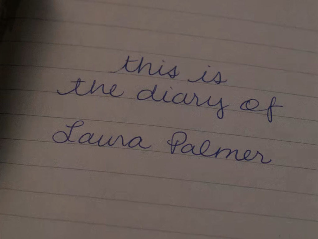 The is the diary of Laura Palmer written on a page