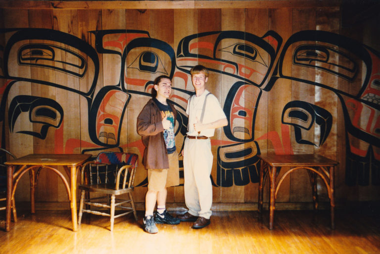 Steven and Joe in Kiana Lodge