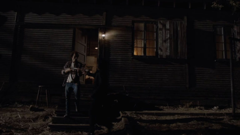 Exterior of Buella's Place at night