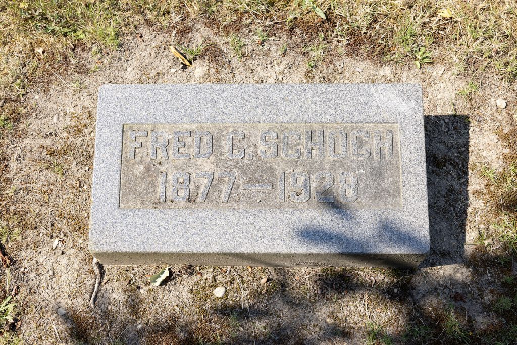 Headstone for Fred Schoch